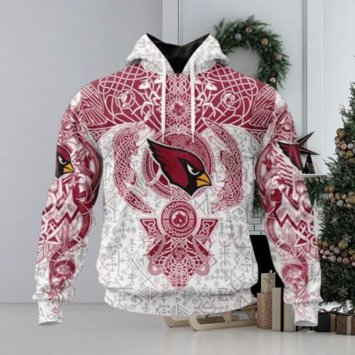 NFL Arizona Cardinals Norse Viking Symbols 3D Hoodie