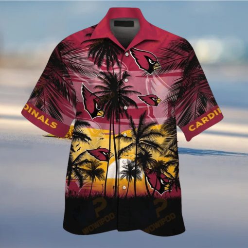 NFL Arizona Cardinals Red Beach Sun Hawaiian Shirt