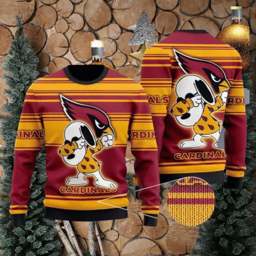 NFL Arizona Cardinals Snoopy Celebrates His Victory Ugly Christmas Sweater