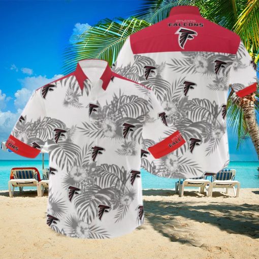 NFL Atlanta Falcons 3D Flowers Leaf Hawaiian Shirt Summer Hot Gift For Fans