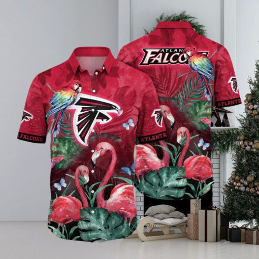 NFL Atlanta Falcons Hawaii Shirt Flamingo And Flower Aloha Shirt