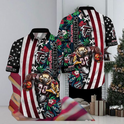 NFL Atlanta Falcons Hawaii Shirt Mascot Aloha Summer Shirt