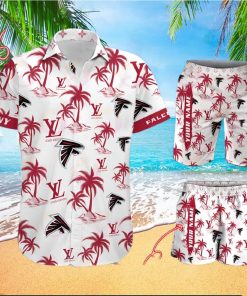 NFL Atlanta Falcons Louis Vuitton Logo Pattern Hawaiian Shirt & Shorts