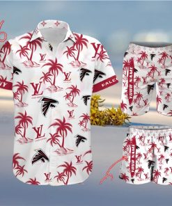 NFL Atlanta Falcons Louis Vuitton Logo Pattern Hawaiian Shirt & Shorts