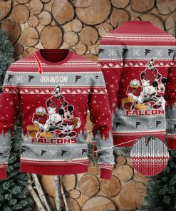 NFL Atlanta Falcons Palm Custom Name Chistmas Sweater For Men And Women Gift