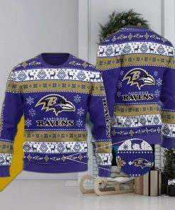 NFL Baltimore Ravens Festive Knitted Xmas Sweater For Men Women