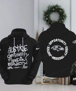 NFL Baltimore Ravens Justice Opportunity Equity Freedom Hoodie