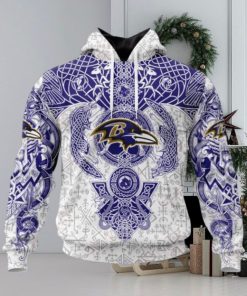 NFL Baltimore Ravens Norse Viking Symbols 3D Hoodie