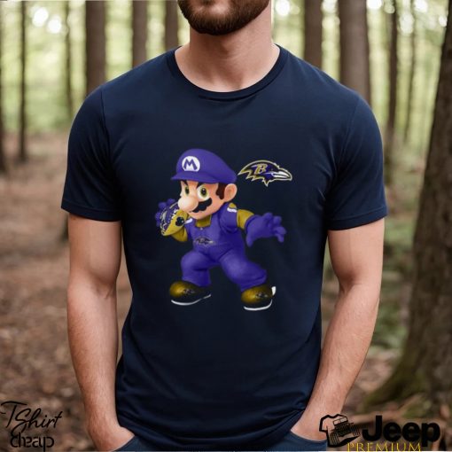 NFL Baltimore Ravens T Shirt Print Mario Nfl Tshirt Mario For Fans