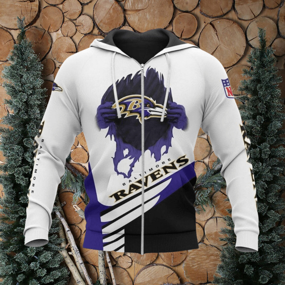 Ravens zip 2025 up hoodie