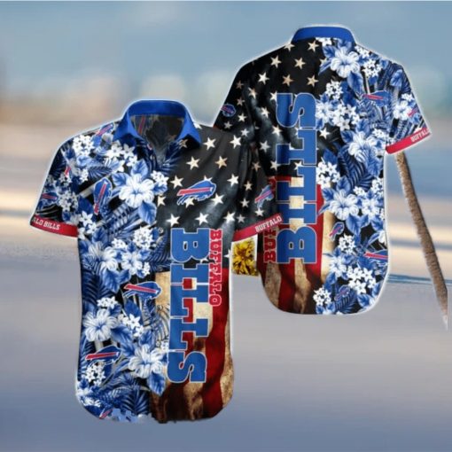 NFL Buffalo Bills Hawaiian Shirt Flag Flower Best Gift