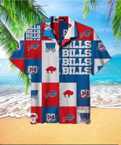 NFL Buffalo Bills Logo Collection Plaid Pattern Hawaiian Shirt