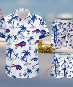 NFL Buffalo Bills Louis Vuitton Logo Pattern Hawaiian Shirt & Shorts
