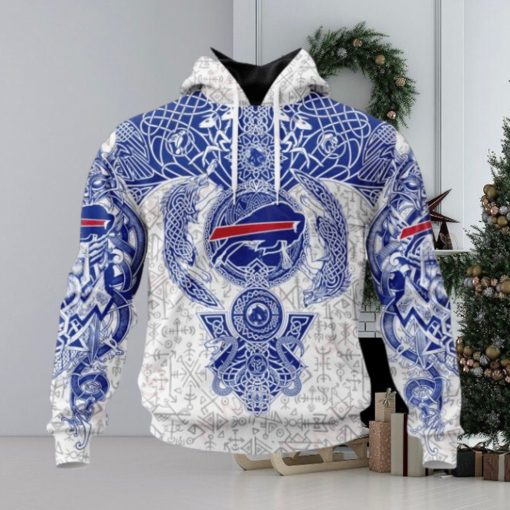 NFL Buffalo Bills Norse Viking Symbols 3D Hoodie