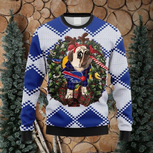 NFL Buffalo Bills Pub Dog Christmas Ugly 3D Sweater For Men And Women Gift Ugly Christmas