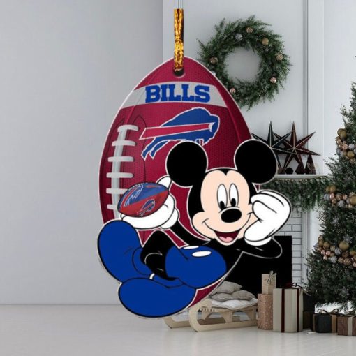 NFL Buffalo Bills Xmas Mickey Ornament