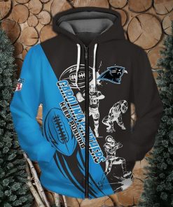 NFL Carolina Panthers Blue Black Zip Up Hoodie