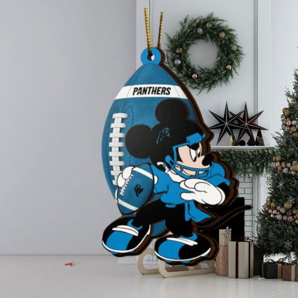 NFL Carolina Panthers Mickey Mouse Christmas Ornament 2023 Christmas Tree Decorations