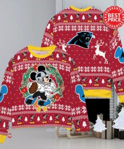 NFL Carolina Panthers x Mickey Mouse Christ Ugly Sweater