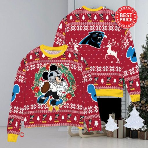 NFL Carolina Panthers x Mickey Mouse Christ Ugly Sweater