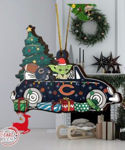 NFL Chicago Bears And Baby Yoda Christmas Ornament 2023 Christmas Tree Decorations