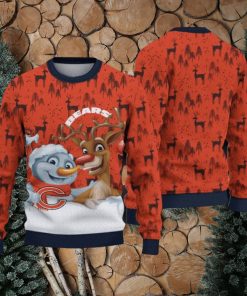 NFL Chicago Bears Christmas Reindeer Sport Christmas Ugly Sweater 3D