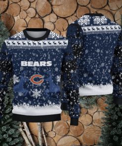 NFL Chicago Bears Christmas Reindeer V2 Sport Christmas Ugly Sweater 3D