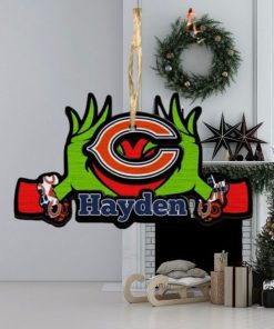 NFL Chicago Bears Grinch Christmas Ornament Personalized Your Name 2023 Christmas Tree Decorations