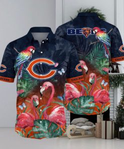 NFL Chicago Bears Hawaii Shirt Flamingo And Flower Aloha Shirt