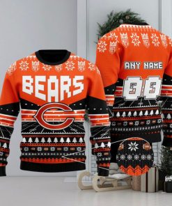 NFL Chicago Bears Rugby Stadium Ugly Christmas Custom Number And Name