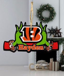 NFL Cincinnati Bengals Grinch Christmas Ornament Personalized Your Name 2023 Christmas Tree Decorations