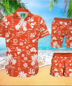 NFL Cincinnati Bengals Gucci Logo Pattern Hawaiian Shirt & Shorts