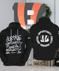 NFL Cincinnati Bengals Justice Opportunity Equity Freedom Hoodie