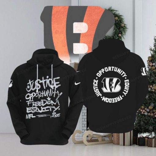 NFL Cincinnati Bengals Justice Opportunity Equity Freedom Hoodie