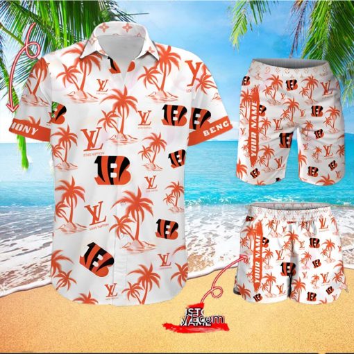 NFL Cincinnati Bengals Louis Vuitton Logo Pattern Hawaiian Shirt & Shorts