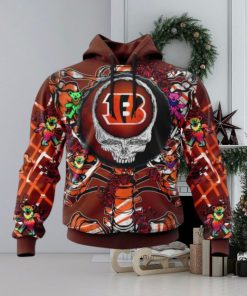 NFL Cincinnati Bengals Mix Grateful Dead, Personalized Name & Number Specialized Concepts Kits 3D Hoodie