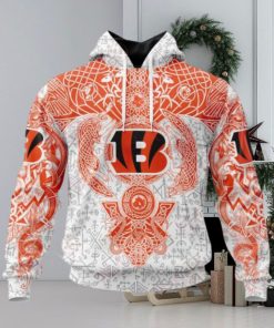 NFL Cincinnati Bengals Norse Viking Symbols 3D Hoodie