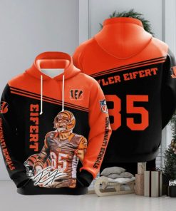 NFL Cincinnati Bengals Tyler Eifert Orange Black Pullover Hoodie