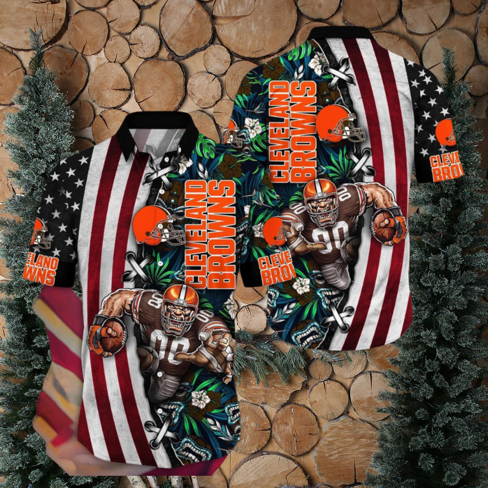 Cleveland Browns Hawaiian Shirt Vibrant Browns Gift - Personalized