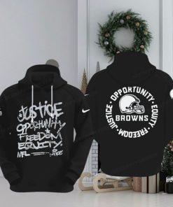 NFL Cleveland Browns Justice Opportunity Equity Freedom Hoodie