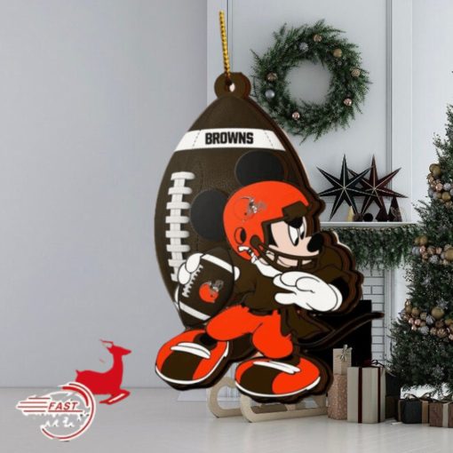 NFL Cleveland Browns Mickey Mouse Christmas Ornament 2023 Christmas Tree Decorations
