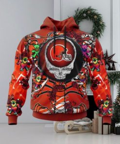 NFL Cleveland Browns Mix Grateful Dead, Personalized Name & Number Specialized Concepts Kits 3D Hoodie