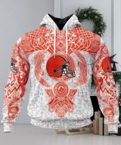 NFL Cleveland Browns Norse Viking Symbols 3D Hoodie