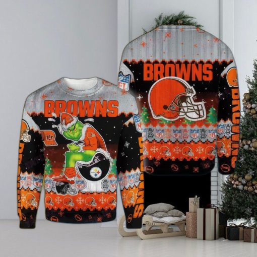 NFL Cleveland Browns Scarf Ugly Xmas Sweater For Men Women