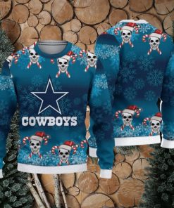 NFL Dallas Cowboys Christmas Skull Sport Christmas Ugly Sweater 3D