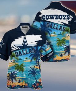 NFL Dallas Cowboys Custom Name Coconut Beach Hawaiian Shirt