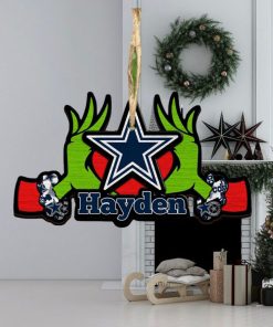 NFL Dallas Cowboys Grinch Christmas Ornament Personalized Your Name 2023 Christmas Tree Decorations