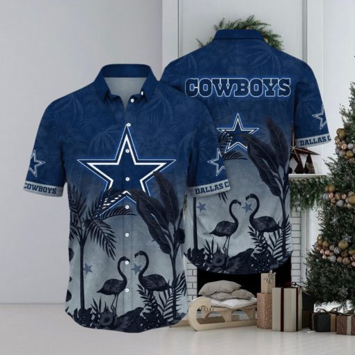 NFL Dallas Cowboys Hawaii Shirt Flamingo And Flower Funny Aloha Shirt