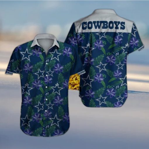 NFL Dallas Cowboys Hawaiian Shirt Tropical Flower All Over Print