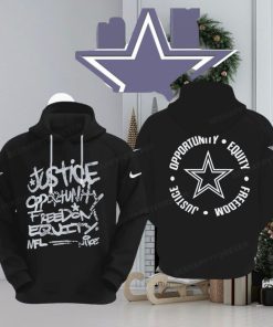 NFL Dallas Cowboys Justice Opportunity Equity Freedom Hoodie